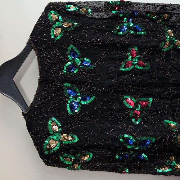 Stenay Women's Vintage Silk Beaded Blouse Size Medium - Picture 12 of 14